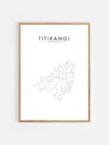 Interior design or decorating: TITIRANGI, NZ HOMETOWN PRINT