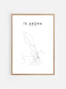 TE AROHA, NZ HOMETOWN PRINT