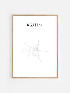 Interior design or decorating: RAETIHI, NZ HOMETOWN PRINT