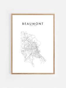 BEAUMONT, TEXAS, USA HOMETOWN PRINT