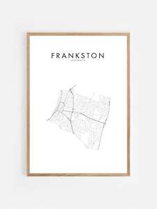 Interior design or decorating: FRANKSTON, AUSTRALIA HOMETOWN PRINT