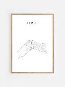 Perth, Australia (metro) Hometown Print