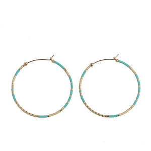 Aqua KAITERITERI Hoop Earrings