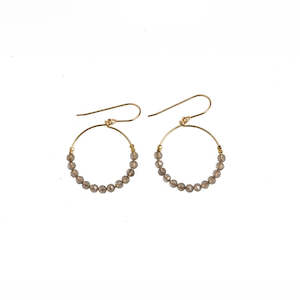 JEWELLERY: Smoky Quartz HAHEI Hoop Earrings