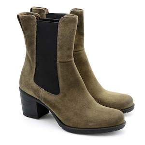 Tuani Green Suede Mid-Calf Boots