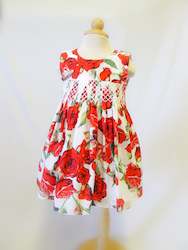 Rose Dress with Smocking