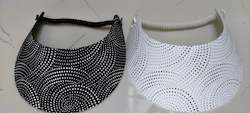 Sun Visors - Black Swirls and White Swirls