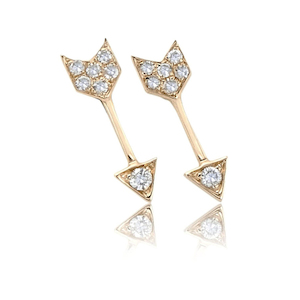 DIAMOND MINI ARROW 14-carat gold single earring Lulu's Collective