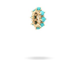 TURQUOISE + DIAMOND ROUNDS 14 - carat gold big bead Lulu's Collective