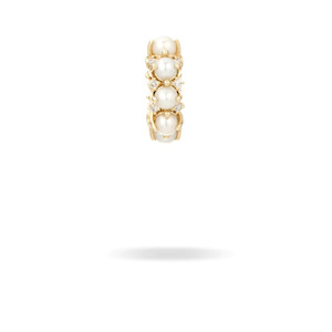 PEARL + DIAMOND ROUNDS 14-carat gold big bead Lulu's Collective