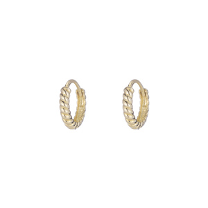 TWISTED PETITE 14-carat gold hoops Lulu's Collective