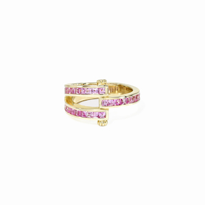 MAGNA pink sapphire and diamond ring Lulu's Collective