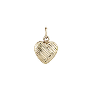 ETCHED HELIUM HEART 14-carat gold pendant - Lulu's Collective Designer Jewellery Online NZ