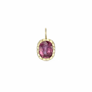 ONE OF A KIND 4CT PINK TOURMALINE HEIRLOOM BEZEL 14-carat gold charm - Lulu's Co…