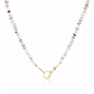 BEADED BLUE OPAL 18-carat gold and diamond necklace Lulu's Collective