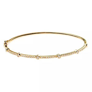 STICKS AND STONES diamond and 14-carat gold bangle Lulu's Collective