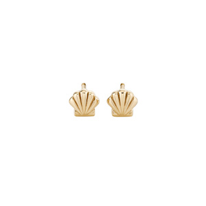 PETITE SCALLOP SHELL 14-carat gold stud earrings - Lulu's Collective Designer Je…