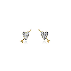 Jewellery: HEART AND ARROW 18 - carat gold and diamond stud earrings Lulu's Collective