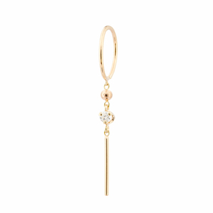 DIAMOND HUGGIE 14-carat gold single earring Lulu's Collective