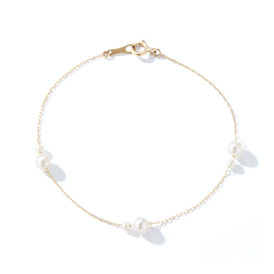 KISSING DOUBLE FLOATING PEARL 14-carat gold bracelet Lulu's Collective