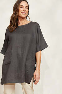 Halcyon Relaxed Top - Oyster - EB&IVE