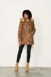 Jacket: Animal Print Coat - CAJU