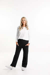 Avenue Pants (Black with White X) - HOME-LEE