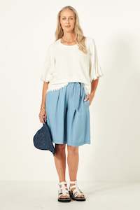 Blanca Short - Chambray - LEMON TREE