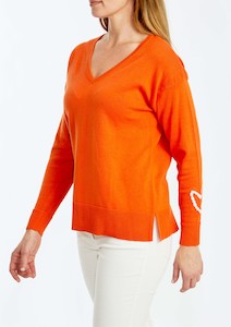 Everyday Heart Pullover - Orange - PING PONG