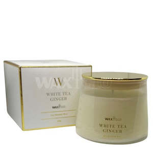 Soy Blend Wax Candle "W" White Tea Ginger 260G - WAXGLO