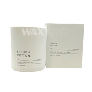 Soy Wax 290g Candle in Slate Vessel (French Cotton) - WAXGLO