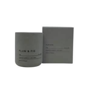 Waxglo: Soy Wax 290g Candle in Slate Vessel (Plum & Fig) - WAXGLO