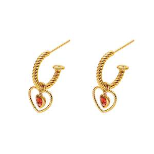 Indulgence Gift Box – Lover's Eyes Earrings with Garnet Pendant