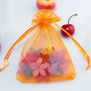 CLEARANCE Organza Bags - Orange (10x15cm)