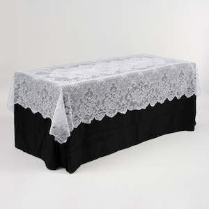 White Lace Rectangle Tablecloth (152x213cm)