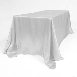 Silver Rectangle SATIN Tablecloth (220x330cm)