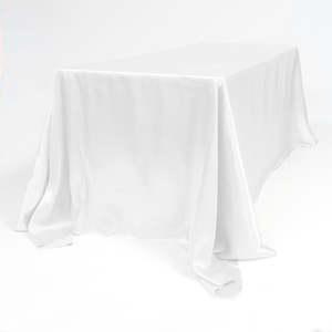 White Rectangle SATIN Tablecloth (220x330cm)