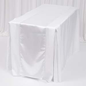 Satin Table Runners - White