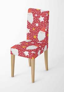 CLEARANCE Christmas Chair Covers - Santa and Stars