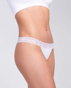 Lupo Stretchy Cotton and Lace Cheeky Brazilian Briefs