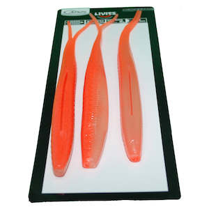 Catch 10" Black Label Livies Softbait Glowing Gurnard UV + Glow 3 Pack