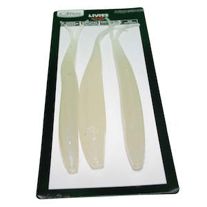 Catch 10" Black Label Livies Softbait White Warrior UV + Glow 3 Pack