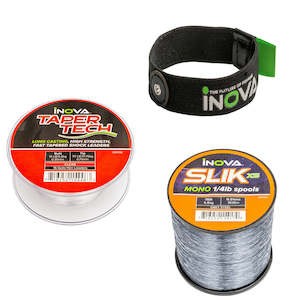 Sporting good wholesaling - except clothing or footwear: Inova SLIK Mono, Taper Tech Shock Leader & Spool Bands Bundle Deal