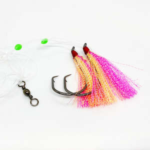 Snapper Tackle Puka Flasher Rig - Orange and Pink