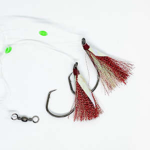 Snapper Tackle Puka Flasher Rig - Red and Blue