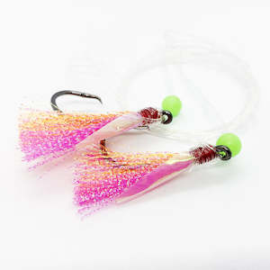 Snapper Tackle Premium Flasher Rig - Orange and Pink