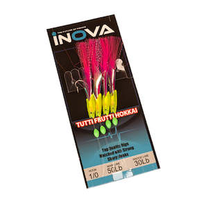 Sporting good wholesaling - except clothing or footwear: INOVA Bait Flasher Rig - Tutti Frutti Hokkai