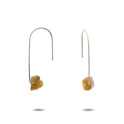 Lenore | Sterling Silver Citrine Drop Earrings