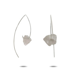 Jewellery: Lorelai  | Sterling Silver Rose Quartz Hook Earrings