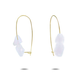 Lillian | Gold Filled Rose Quartz Drop Earrings